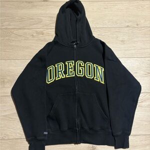 Oregon spell out zip up hoodie Size small